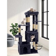 Velmora Çok Katlı Teraslı Kedi Oyun Evi ile Eğlenceli Aktiviteler | Kedi Tırmalaması