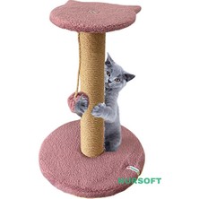 Velmora Gül Kurusu Renkli Stepli Kedi Tırmalama Tahtası, Şık ve Dayanıklı | Kedi Tırmalaması