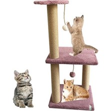 Velmora Mega Boy Step Gül Kurusu Renkli Kedi Tırmalama Tahtası | Kedi Tırmalaması