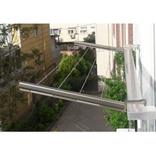 Velmora Dayanıklı Alüminyum Balkon Çamaşır Askısı, Kare Tasarım ve Çamaşır Ipi | Çamaşır Kurutmalık