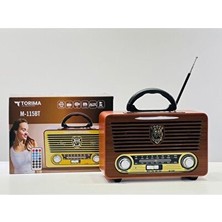 Velmora Nostaljik Radyolu Bluetooth Hoparlör - Kahverengi Dekoratif Ses Sistemi | Nostaljik Radyo