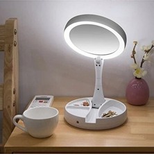 Velmora LED Işıklı Katlanabilir Makyaj Aynası, 10X Büyütme | Makyaj & Takı Organizeri