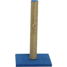 Velmora Mavi Large Ahşap Yuvarlak Direk, 80 cm | Kedi Tırmalaması
