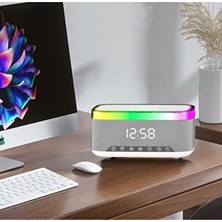 Velmora Jedel Çok Fonksiyonlu Masa Saati ve Bluetooth Hoparlör | Alarm Saatli Radyo