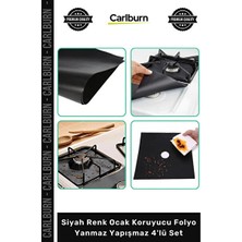 Velmora Pratik Siyah Ocak Koruyucu Folyo - Yanmaz ve Yapışmaz Özellikli | Koruyucu ve Kilit