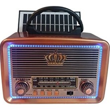 Velmora Nostalji LED Detaylı Ahşap Görünümlü Radyo - Şık ve Sıcak Atmosfer Yaratır | Nostaljik Radyo