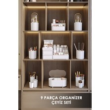 Velmora Çok Amaçlı 9 Parça Düzenleyici Seti, Banyo ve Mutfak Için Uygun | Makyaj & Takı Organizeri