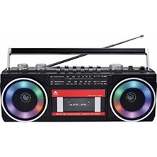 Velmora LED Işıklı Çok Fonksiyonlu Müzik Seti - Kasetçalar ve Bluetooth | Nostaljik Radyo