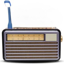 Velmora Vintage Bluetooth Radyo ile Kitap Okuma Işığı ve Nostaljik Atmosfer | Nostaljik Radyo