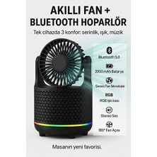 Velmora Taşınabilir Işıklı Fanlı Bluetooth Hoparlör ve Seti | Vantilatör