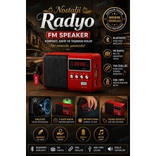 Velmora Mini Dijital Ekranlı Bluetooth Radyo ve Hoparlör | Nostaljik Radyo