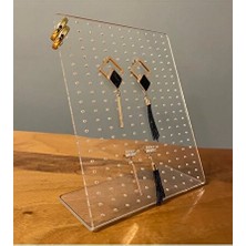 Velmora Pratik Şeffaf Takı ve Küpe Standı, 18X13CM | Makyaj & Takı Organizeri