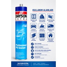 Leon Premium Dayson Siyah Mastik Ekstra Güçlü Yapıştırıcı 280 ml Üstün Yapışma ve Izolasyon Sağlar