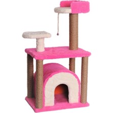 Velmora Pembe Tırmalama Kedi Evi, Rahat ve Güvenli Tırnak Bakımı Alanı | Kedi Tırmalaması