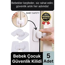 Velmora Çocuk Güvenliği Için Sabitleyici Kilit Seti, 5 Adet | Koruyucu ve Kilit