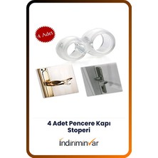 Velmora Ev ve Ofis Kapı Pencere Koluna Takılan Güvenlik Stoperleri, 4'lü Paket | Koruyucu ve Kilit