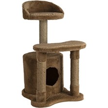 Velmora Kahverengi Tırmalama Yuvalı Kedi Evi ile Rahat ve Güvenli Mekan | Kedi Tırmalaması