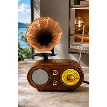 Velmora Nostaljik Tasarımlı USB Bluetooth Radyo ve Hoparlör | Nostaljik Radyo