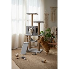 Velmora Geniş Platformlu 124 cm Kedi Tırmalama Merkezi | Kedi Tırmalaması