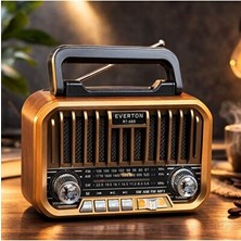 Velmora Everton Taşınabilir Fm/am/sw Radyo, Mp3 Destekli ve Hafif Tasarım | Nostaljik Radyo