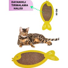 Velmora Balık Şeklinde Keçe Kedi Tırmalama Oyuncağı ve Halısı | Kedi Tırmalaması