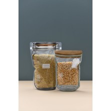 Palpak 2 Boy Kavanoz Görünümlü Doypack Saklama Poşeti ( 5ORTA-700 ml / 5 BÜYÜK-1000 ml )