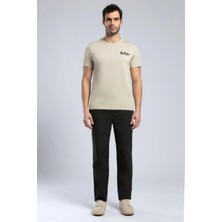 Lee Cooper NEW Erkek Regular Straight Fit Pantolon Siyah