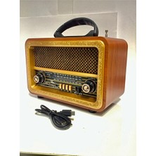 Velmora Nostaljik LED Radyo ve Bluetooth Müzik Çalar, Çok Fonksiyonlu Tasarım | Alarm Saatli Radyo