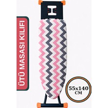 Velmora Pembe Renkli Büyük Boy Keçeli Ütü Masası Kılıfı, 55X140CM | Ütü Masası ve Aksesuarı