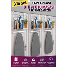 Velmora Kapı Arkası Ütü ve Askı Organizer Seti - Maksimum Düzen Için | Ütü Masası ve Aksesuarı