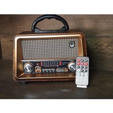 Velmora Büyük Boy Gerçek Ahşap Eskitme Radyo ve Kumandalı Tasarım | Nostaljik Radyo