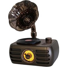 Velmora Bluetooth ve Fm Destekli Nostaljik Gramofon Radyo, USB ve Sd Kart Girişli | Mp Player & Ses Kayıt Cihazı