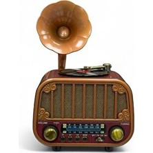 Velmora Trend Nostaljik Gramafon Radyo - Şık ve Fonksiyonel Bluetooth Radyo | Nostaljik Radyo