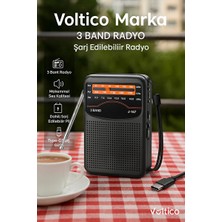 Velmora Şarjlı 3 Bant Radyo ile Mükemmel Ses Kalitesi ve Taşınabilirlik | Nostaljik Radyo
