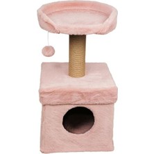 Velmora Pembe Kedi Oyun ve Tırmalama Platformu - Eğlence ve Tırmalama Bir Arada | Kedi Tırmalaması