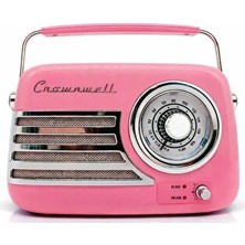 Velmora Pembe Retro Tasarımlı Bluetooth Fm Radyo | Nostaljik Radyo