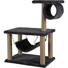 Velmora Koyu Gri Kedi Tırmalama Hamaklı 86 cm - Rahat ve Eğlenceli Dinlenme Alanı | Kedi Tırmalaması