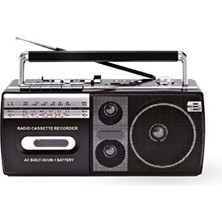 Velmora Bluetooth ve USB Özellikli Siyah Kaset Çalar ile Retro Müzik Deneyimi | Nostaljik Radyo