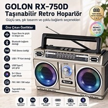 Velmora Super Bass Bluetooth ve USB Destekli Retro Taşınabilir Hoparlör | Nostaljik Radyo
