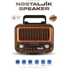 Velmora Ahşap Tasarımlı Retro Radyo, Şarj Edilebilir ve Çok Fonksiyonlu | Nostaljik Radyo