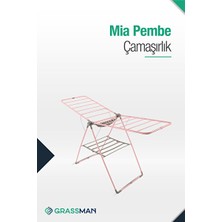 Velmora Pembe Kalın Borulu Mandal Sepetli Kurutmalık - Şık ve Kullanışlı | Çamaşır Kurutmalık