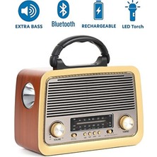 Velmora Eskitme Tasarımlı Bluetooth Radyo ve Fm/sd Kart Desteği | Nostaljik Radyo
