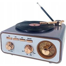 Velmora Gri Renkli Nostaljik Retro Radyo, USB ve Fm Çalar | Nostaljik Radyo