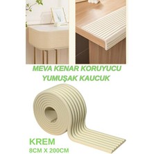 Velmora 8cm Kendinden Yapışkanlı Krem Kauçuk Kenar Koruma | Koruyucu ve Kilit