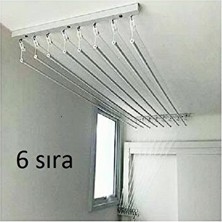 Velmora Pratik ve Dayanıklı 6 Sıralı Çamaşır Askısı, 180 cm Uzunlukta | Çamaşır Kurutmalık