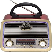Velmora Ledli Retro Ahşap Radyo ve Mp3 Çalar ile Vintage Atmosfer | Nostaljik Radyo