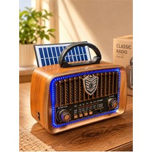Velmora Rgb Işıklı Solar Şarjlı Bluetooth Radyo ile Dış Mekan Eğlencesi | Nostaljik Radyo