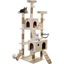 Velmora Çok Katlı Tasarımlı Kedi Evi ve Tırmalama Kulesi | Kedi Tırmalaması