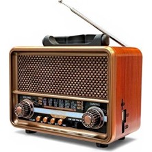 Velmora Nostaljik Ahşap Görünümlü Radyo, Şık ve Fonksiyonel Tasarım | Nostaljik Radyo
