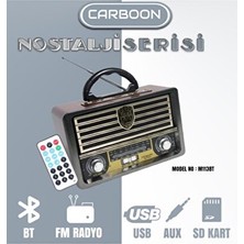 Velmora Ahşap Görünümlü Bluetooth Radyo ve Hoparlör, Çok Fonksiyonlu Tasarım | Nostaljik Radyo